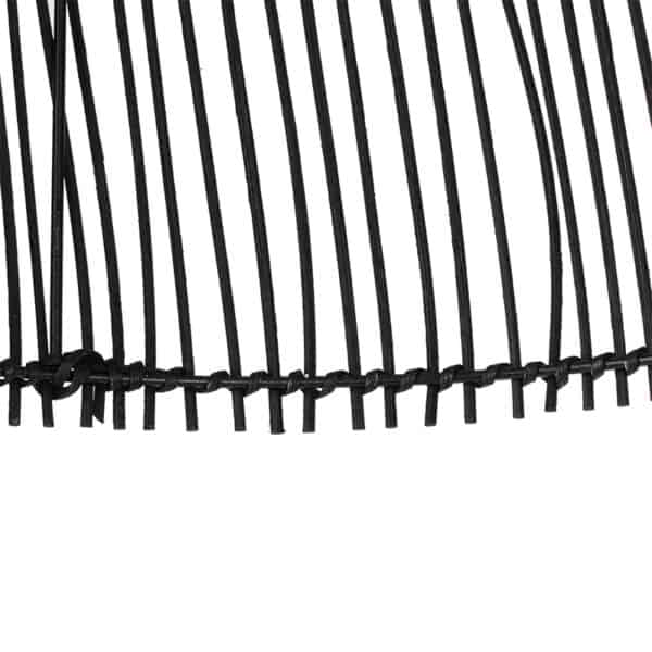 Ländliche Stehlampe schwarz mit Rattan - Sam – Bild 5