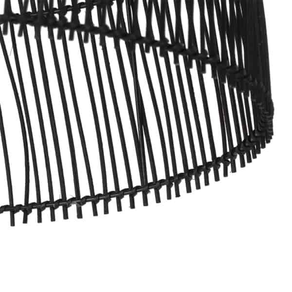 Ländliche Stehlampe schwarz mit Rattan - Sam – Bild 6