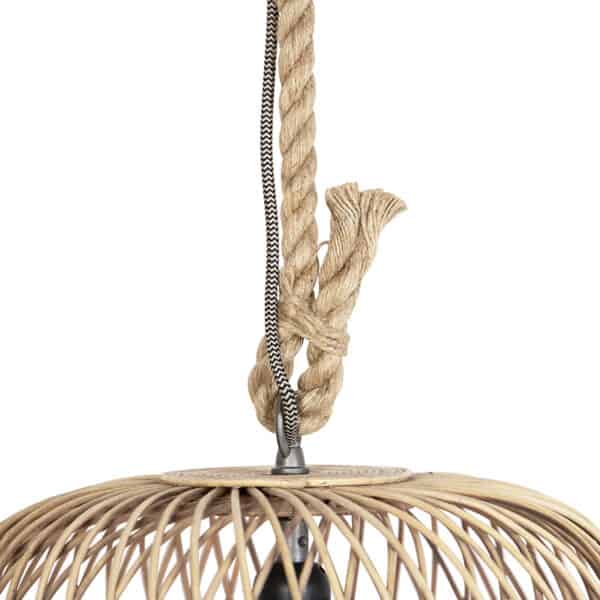 Smarte ländliche Hängelampe Rattan inkl. Wifi G125 Lichtquelle - Calamus – Bild 4