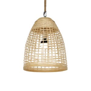 Außenhängelampe Rattan IP44 inkl. LED wiederaufladbar RGBW - Maurice