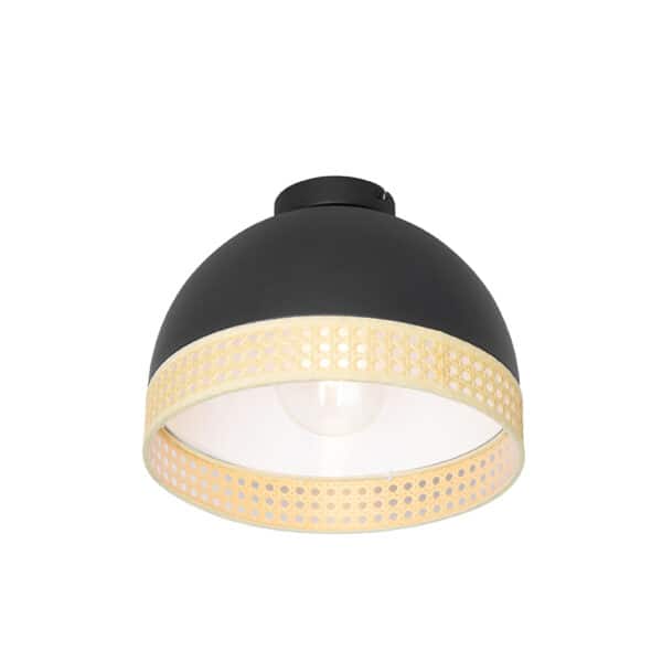Oosterse plafondlamp zwart met rotan 30 cm - Magna Rotan – Bild 6