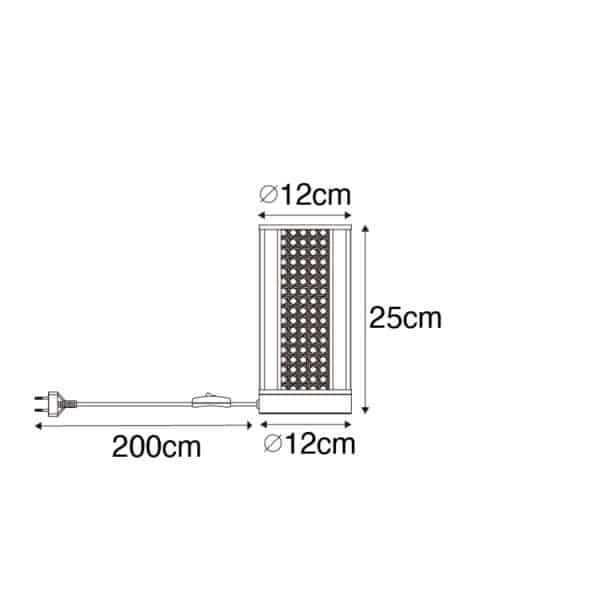 Retro-Tischlampe weiß mit Rattan 12 cm - Akira – Bild 7