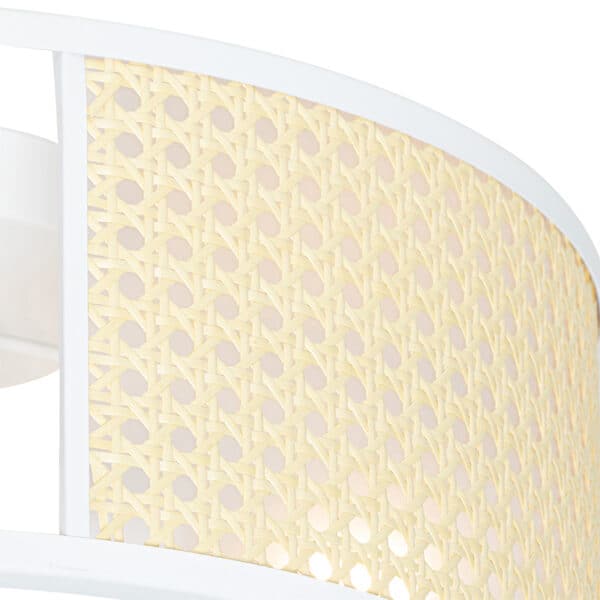 Oosterse plafondlamp wit met rotan 40 cm - Akira – Bild 2