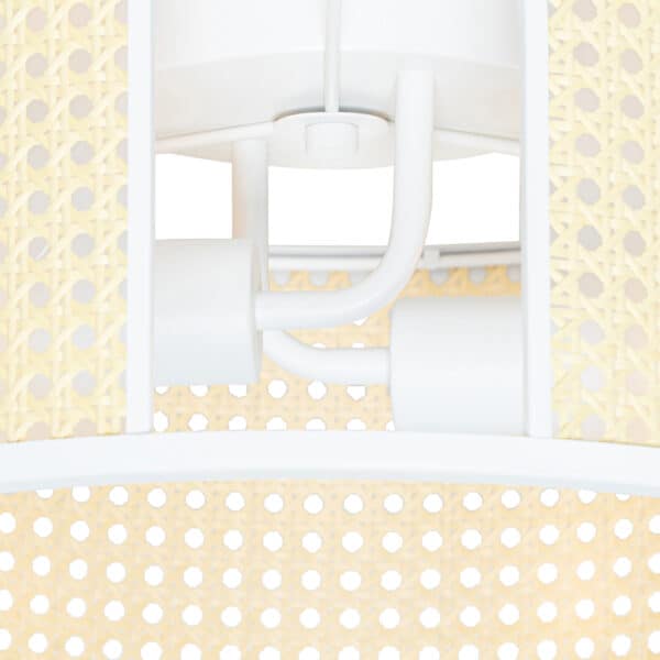 Oosterse plafondlamp wit met rotan 40 cm - Akira – Bild 3