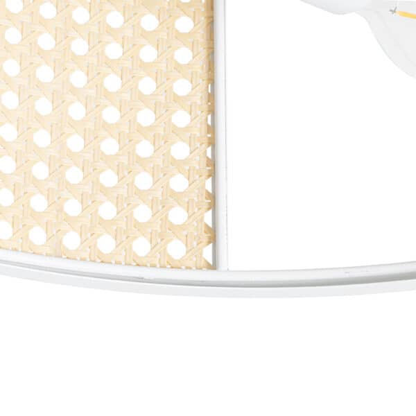 Oosterse plafondlamp wit met rotan 40 cm - Akira – Bild 4