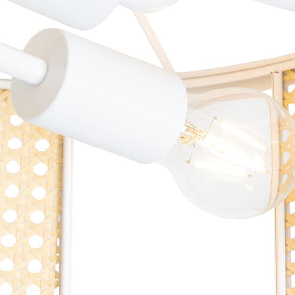 Oosterse plafondlamp wit met rotan 40 cm - Akira – Bild 5