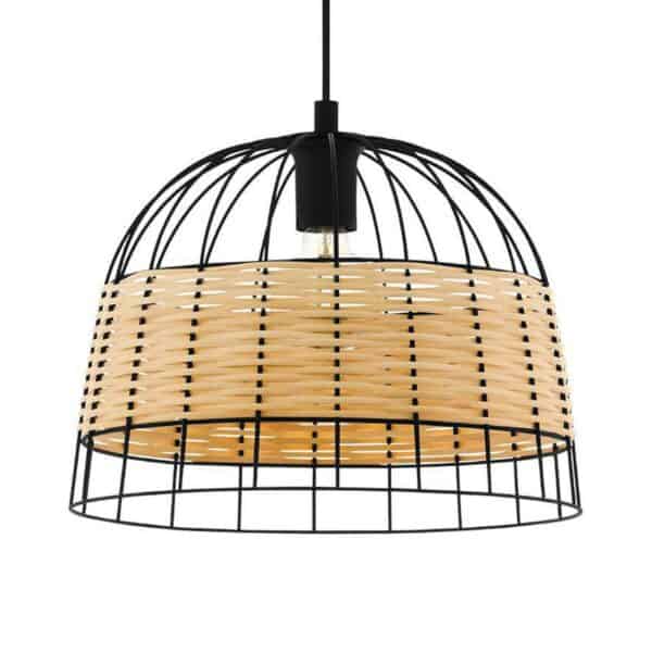 Hängeleuchte Anwick aus Stahl/Rattan