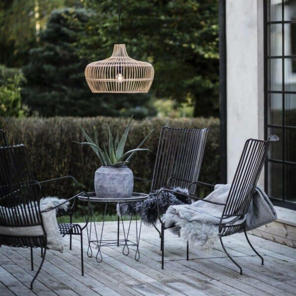 PR Home Kisha Hängeleuchte mit Rattanschirm