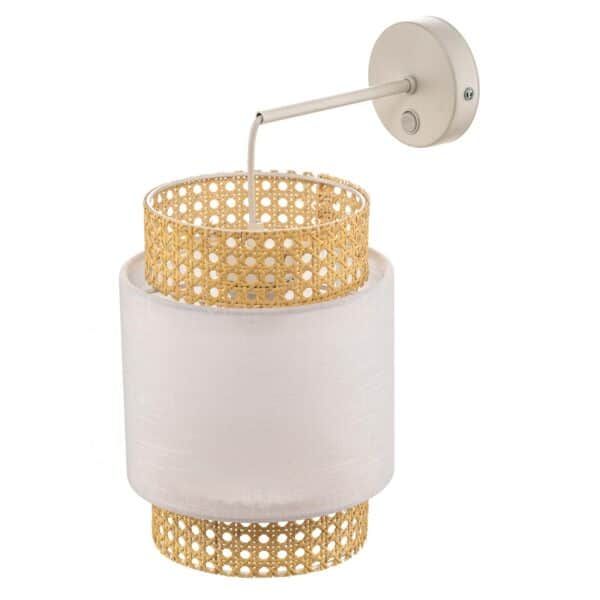 Wandleuchte Boho, weiß/Rattan – Bild 5