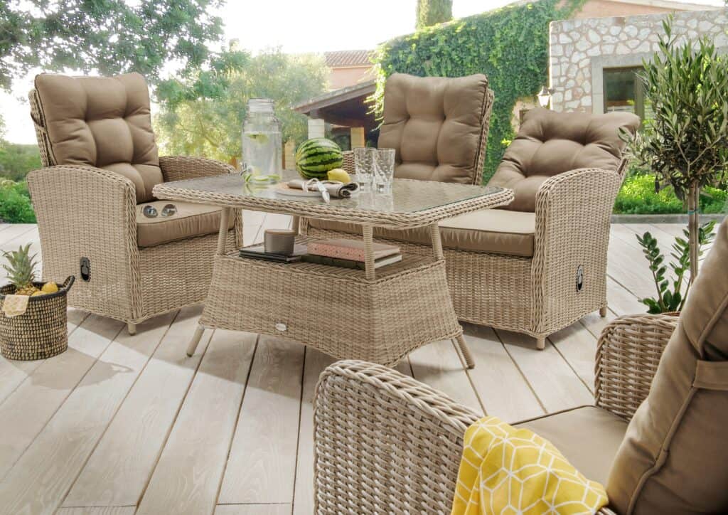 Destiny GartenloungeSet »MERANO II«, (12 tlg.), 1 Sessel, 2erSofa