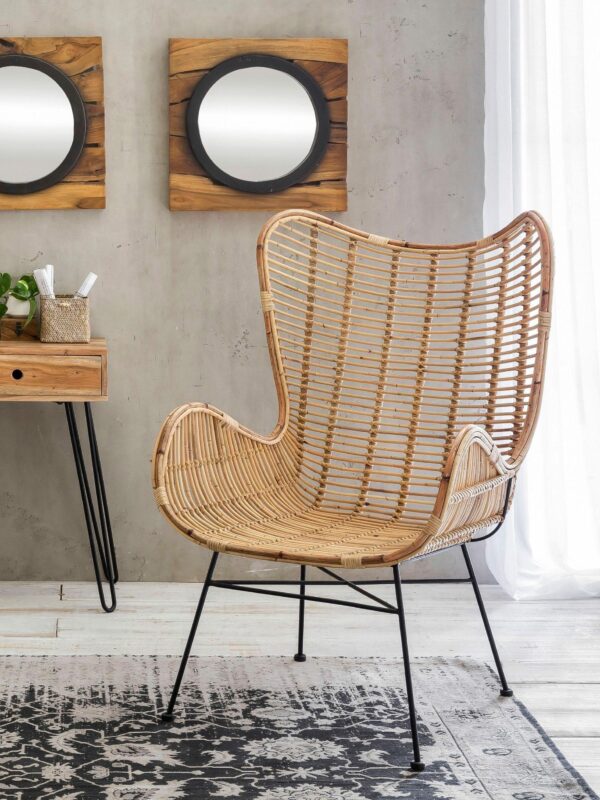 SIT Sessel »Sit&Chairs«, mit geschwungenen Armlehnen, in schwarz oder natur, Shabby Chic – Bild 10