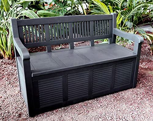 Dynamic24 Garten Truhenbank 280 Liter B 130 X H 85 X T 60cm Gartenbank ...