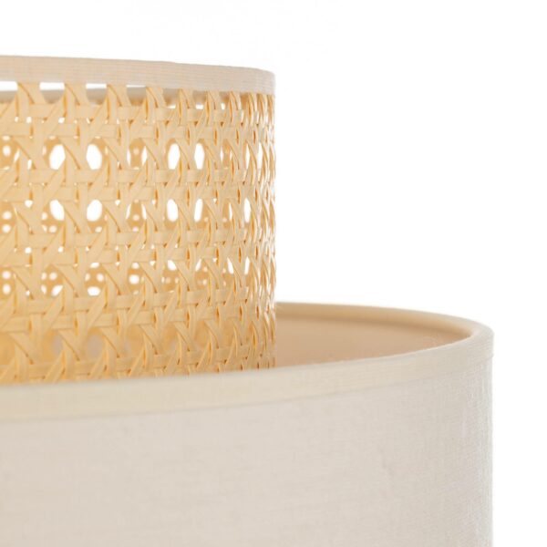Stehleuchte Boho, Dreibein creme-weiß/rattan – Bild 4