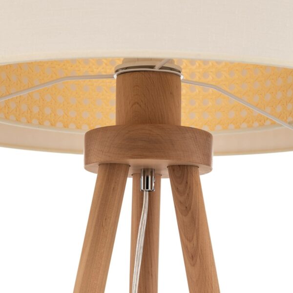 Stehleuchte Boho, Dreibein creme-weiß/rattan – Bild 5
