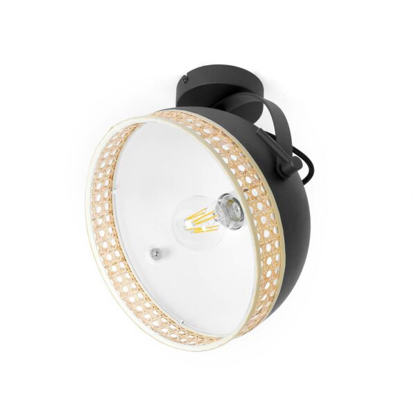 Lindby Lonnaris Deckenlampe mit Rattan