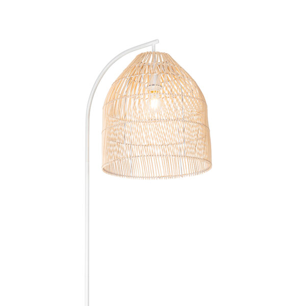 Land Stehlampe weiß mit Rattan - Sam – Bild 3