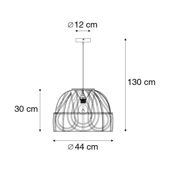 Smarte Hängelampe Rattan 44 cm inkl. Wifi G95 - Michelle – Bild 7