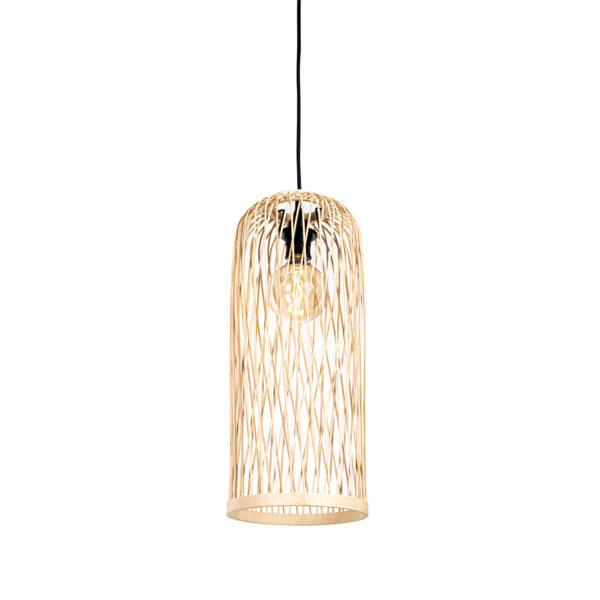 Ländliche Hängelampe für den Außenbereich, Rattan, 3-flammig – Calamus – Bild 4