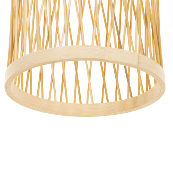 Ländliche Hängelampe für den Außenbereich, Rattan, 25 cm – Calamus – Bild 6