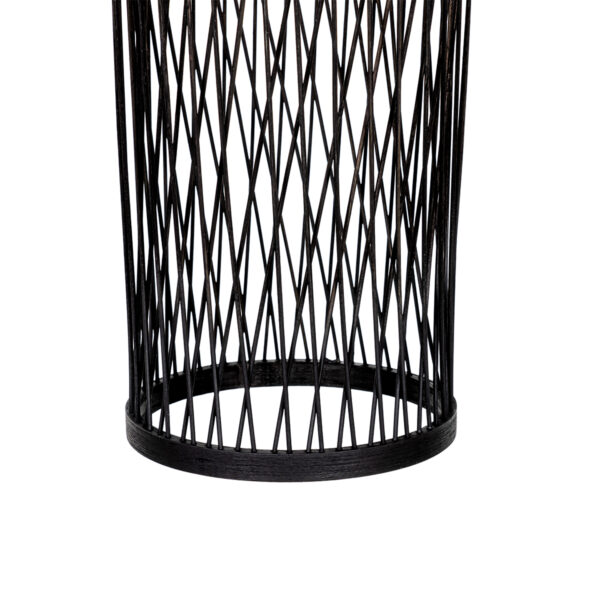 Ländliche Außenhängelampe aus schwarzem Rattan 25 cm - Calamus – Bild 2