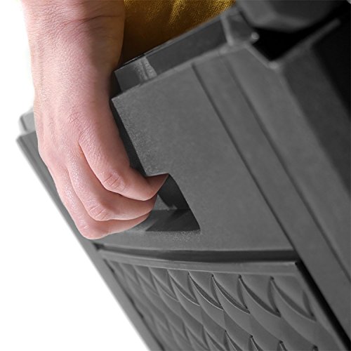 Mojawo XXL Kunststoff Auflagenbox Anthrazit Kissenbox Gartenbox auf