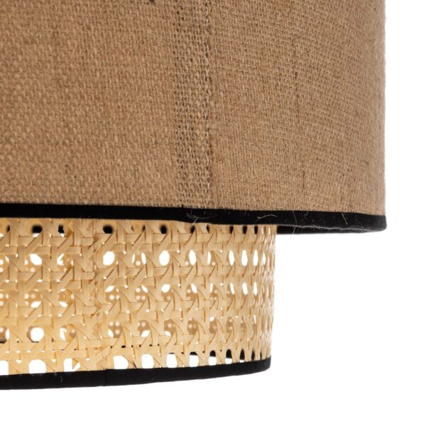 Deckenleuchte Boho, Rattan, beige/schwarz – Bild 5