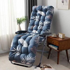 widesmile Nur Kissen für Sonnenliege, dickes Polster, Rattan-Ersatz, Gartenliege, Relaxsessel, Kissen für drinnen und draußen (blaues Blatt)