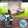 BRAST Sonneninsel Lounge Set | 2-6 Personen | 30 LEDs + Kissen | 230cm viele Farben | Outdoor Gartenmbel Loungembel Sitzgruppe Garnitur – Bild 3
