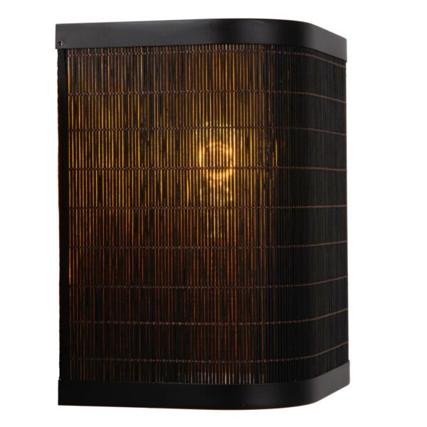 Wandleuchte Tagalog aus Rattan, schwarz/natur – Bild 4