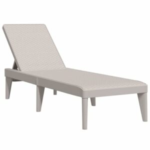vidaXL Sonnenliege, Gartenliege Verstellbare Rückenlehne, Liegestuhl Liege mit Rattan-Optik, Relaxliege Strandliege Gartenmöbel, Cappuccino-Braun PP