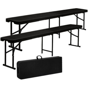 Amanka BIERBANK bis 300kg belastbar, 183/30cm, Schwarz Omnideal AT