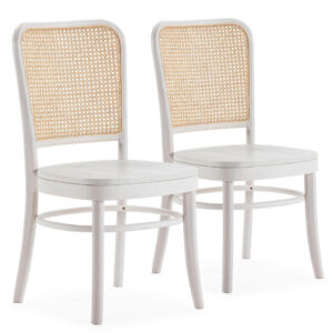 VS Venta-stock STUHL-SET 2 Vesta weiße, Massivholz Weiß