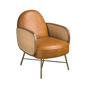 ANGEL CERDA SESSEL Sessel aus braunem Leder 60/81/80 cm Braun