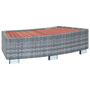 vidaXL SPA-EINSTIEGSSTUFE Grau Poly Rattan 92/45/25 Cm Grau