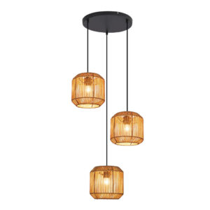 ZMH PENDELLEUCHTE Quentin 30/30/150 cm Braun